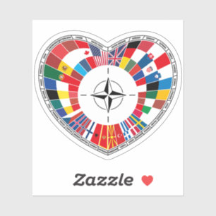 NATO-vlag Atlantisch Verdrag Sticker