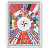 NATO-vlag Atlantisch Verdrag Sticker (Voorkant)