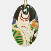 Natori Shunsen Bando Hikosaburo 36 Kabuki Keramisch Ornament (Links)