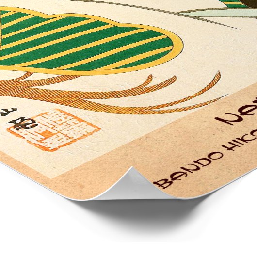 Natori Shunsen Bando Hikosaburo 36 Kabuki Poster (Hoek)