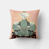 Natosha, de Baby olifant speller Kussen (Achterkant)