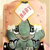 Natosha, de Baby olifant Speller Roze Canvas tas