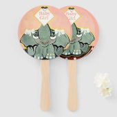 Natosha, de Elephant Speller Hand Fans Handwaaier (Voorkant en achterkant)