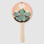 Natosha, de Elephant Speller Hand Fans Handwaaier (Achterkant)
