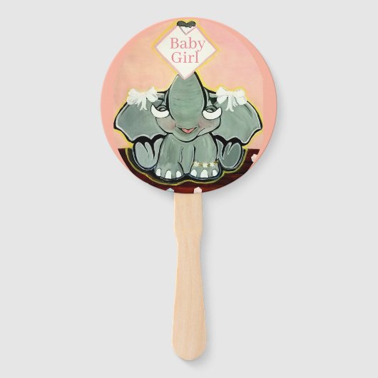 Natosha, de Elephant Speller Hand Fans Handwaaier (Voorkant)