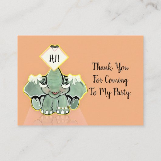 Natosha, de olifant Speller dank je Informatiekaartje (Achterkant)