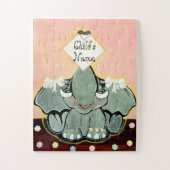 Natosha, de Olifant Speller Fun Puzzel Spel (Verticaal)