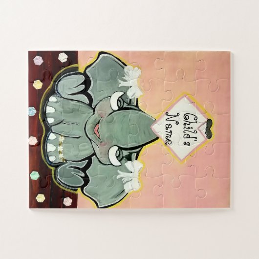 Natosha, de Olifant Speller Fun Puzzel Spel Legpuzzel (Horizontaal)