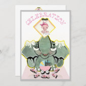 Natosha, de olifant Speller geboorte of zwangersch Aankondiging (Voorkant / Achterkant)