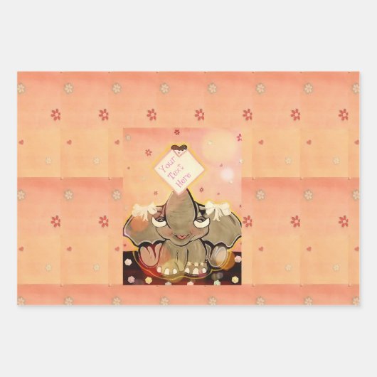 Natosha, de olifant Speller Inpakpapier Vel (Voorkant 2)