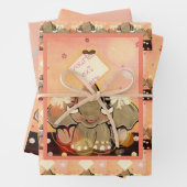 Natosha, de olifant Speller Inpakpapier Vel (In situ)