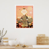 Natosha, de Olifant Speller muurteken Poster (Keuken)