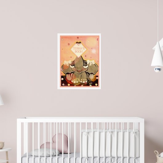 Natosha, de Olifant Speller muurteken Poster (Kinderkamer 2)