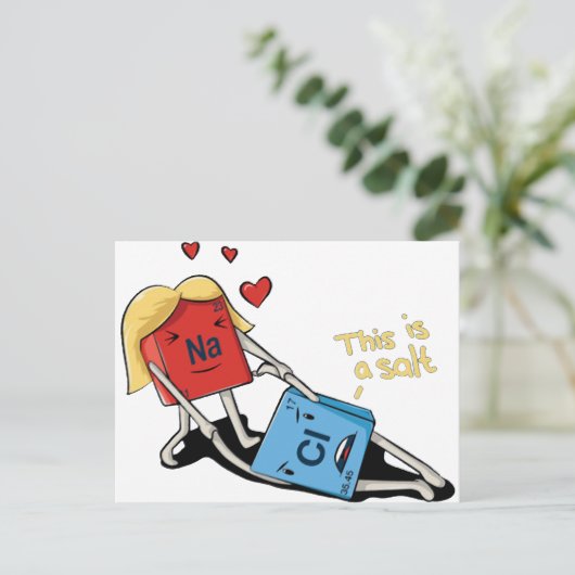 Natriumchloride Briefkaart (Staand voorkant)