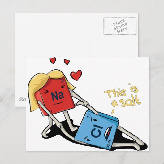 Natriumchloride Briefkaart (Voorkant / Achterkant)