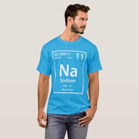 Natriumelement (wit) t-shirt (Voorkant volledig)