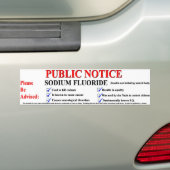 Natriumfluoride Bumpersticker (Op auto)
