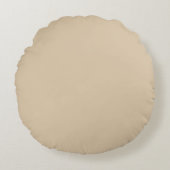 Natriumneutraal licht beige vaste kleur SW 6120 Rond Kussen (Voorkant)