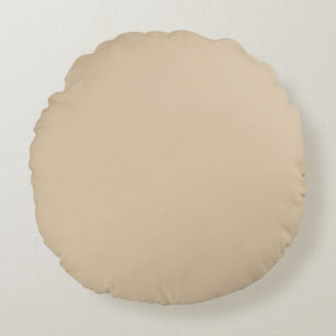 Natriumneutraal licht beige vaste kleur SW 6120 Rond Kussen