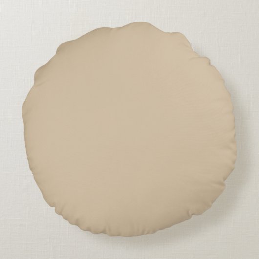 Natriumneutraal licht beige vaste kleur SW 6120 Rond Kussen (Achterkant)