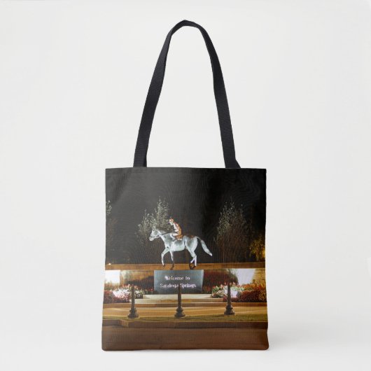Natrive Dancer Horse Statue Saratoga Canvas tas (Voorkant)