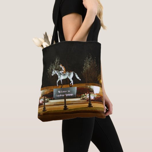 Natrive Dancer Horse Statue Saratoga Canvas tas (Dichtbij)
