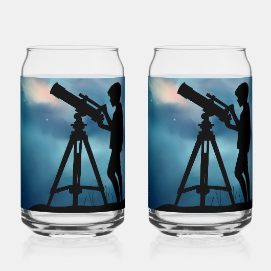 natronglas met telescoop blikvorm glas (Voorkant)