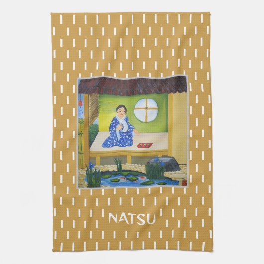 Natsu Japans Zomerseizoen Kunst Theedoek (Verticaal)