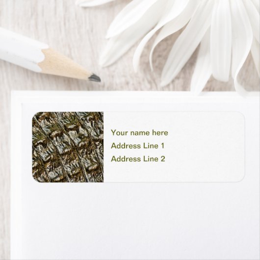 Natte alligator terug Abstracte foto Etiket (Insitu)