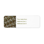 Natte alligator terug Abstracte foto Etiket (Voorkant)