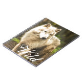 Natte Arctische Wolf in Spring Foto Notitieboek (Linkerzijde)