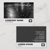 Natte Autumn Road bij nacht Visitekaartje (Voorkant / Achterkant)