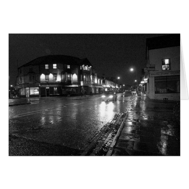 Natte avond, Salisbury Road, Cardiff (2) (Voorkant Horizontaal)