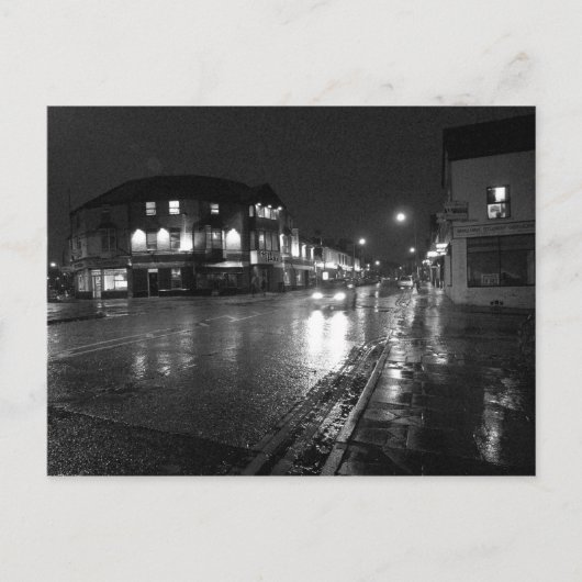 Natte avond, Salisbury Road Cardiff (2) Briefkaart (Voorkant)