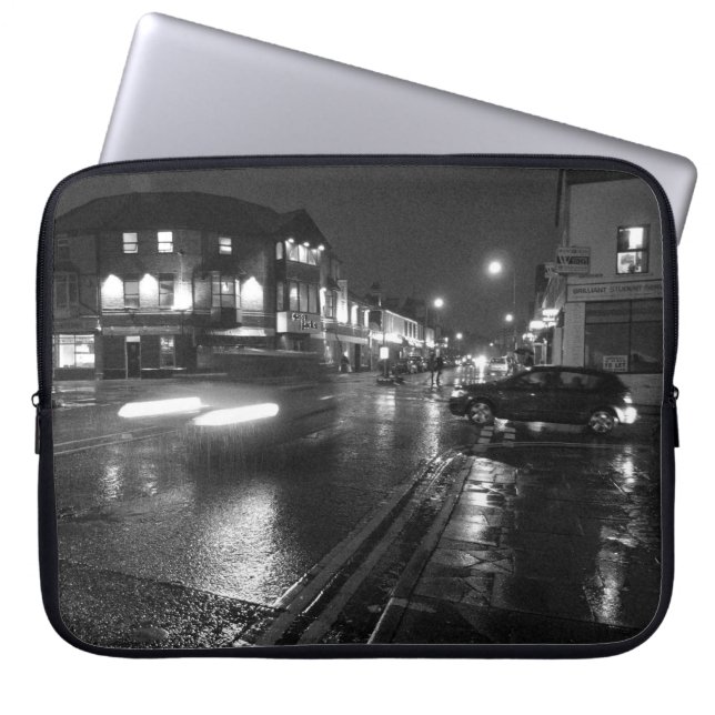 Natte avond, Salisbury Road Cardiff (3) Laptop Sleeve (Voorkant)