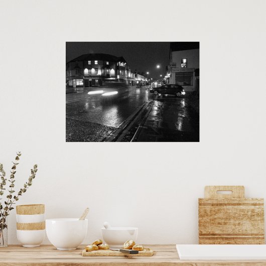 Natte avond, Salisbury Road Cardiff (3) Poster (Keuken)