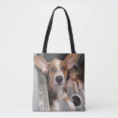 Natte Baby Corgi Puppy Tote Bag (Voorkant)
