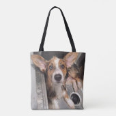 Natte Baby Corgi Puppy Tote Bag (Achterkant)