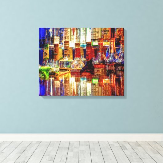 Natte balk Abstract Canvas Afdruk (Insitu (Houten vloer))