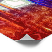 Natte balk Abstract Poster (Hoek)