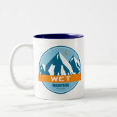 Natte bergen Colorado Tweekleurige Koffiemok (Links)