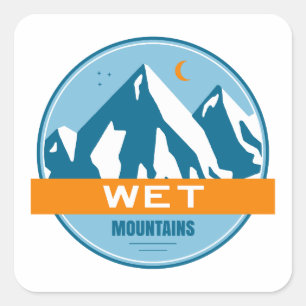 Natte bergen Colorado Vierkante Sticker