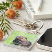 Natte bever sleutelhanger (Voorkant Rechts)