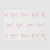 Natte Bikini's Droge Martinis | Roze Teal Goud Str Tissuepapier (Voorkant)