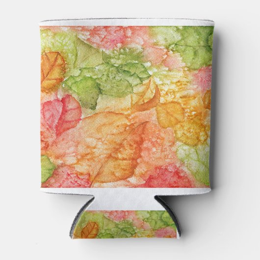 Natte bladeren in de herfst blikjeskoeler (Voorkant)