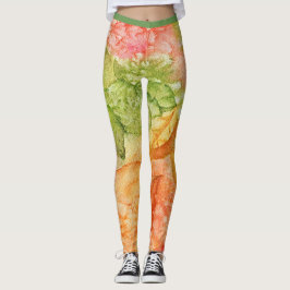 Natte bladeren in de herfst leggings