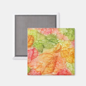 Natte bladeren in de herfst magneet (Voorkant / Achterkant)