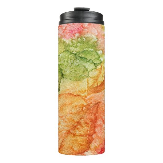 Natte bladeren in de herfst thermosbeker (Voorkant)