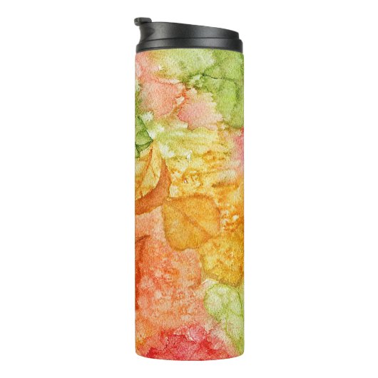 Natte bladeren in de herfst thermosbeker (Geroteerd rechts)