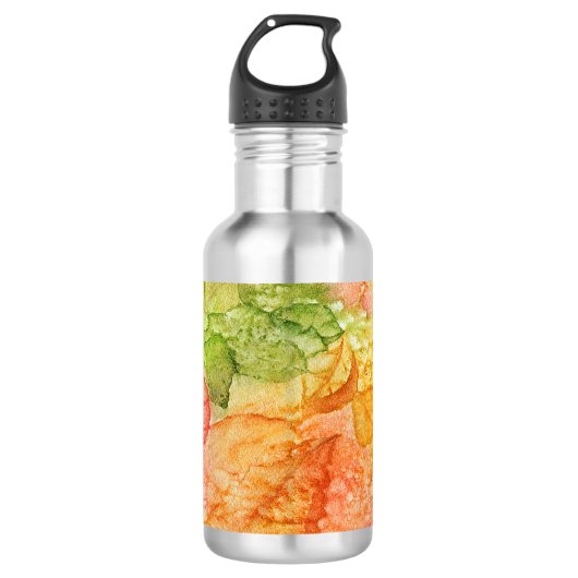 Natte bladeren in de herfst waterfles (Voorkant)